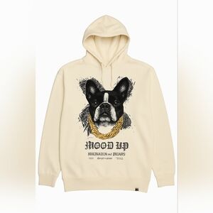 Leftpoint Mood Up Cream Dog Hoodie